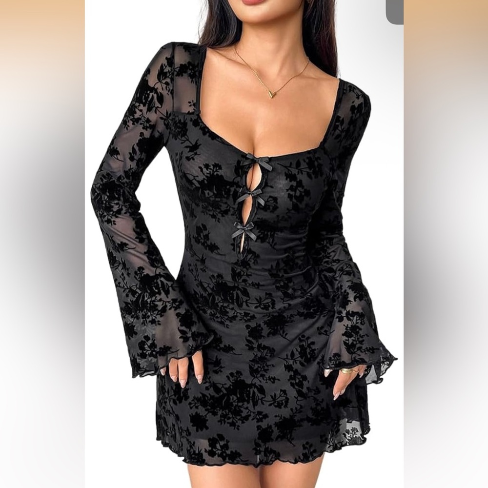 Black Floral Dress